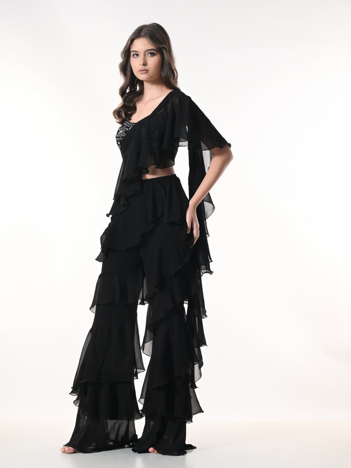 ASMAIRA, Indo Western Set (Black)