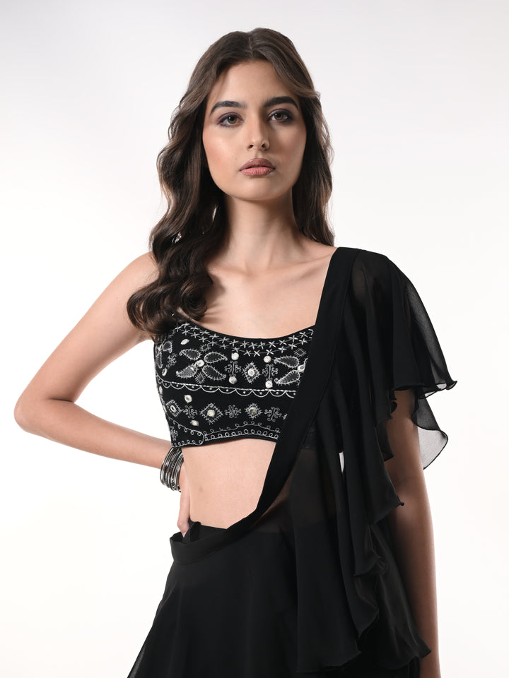ASMAIRA, Indo Western Set (Black)