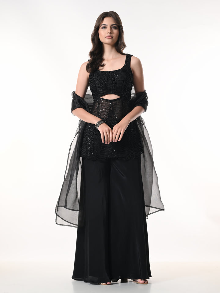 SOPHIA Indo Western Set (Black)