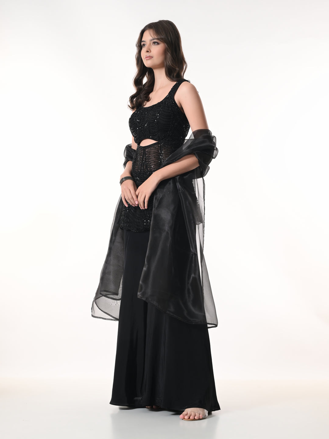 SOPHIA Indo Western Set (Black)