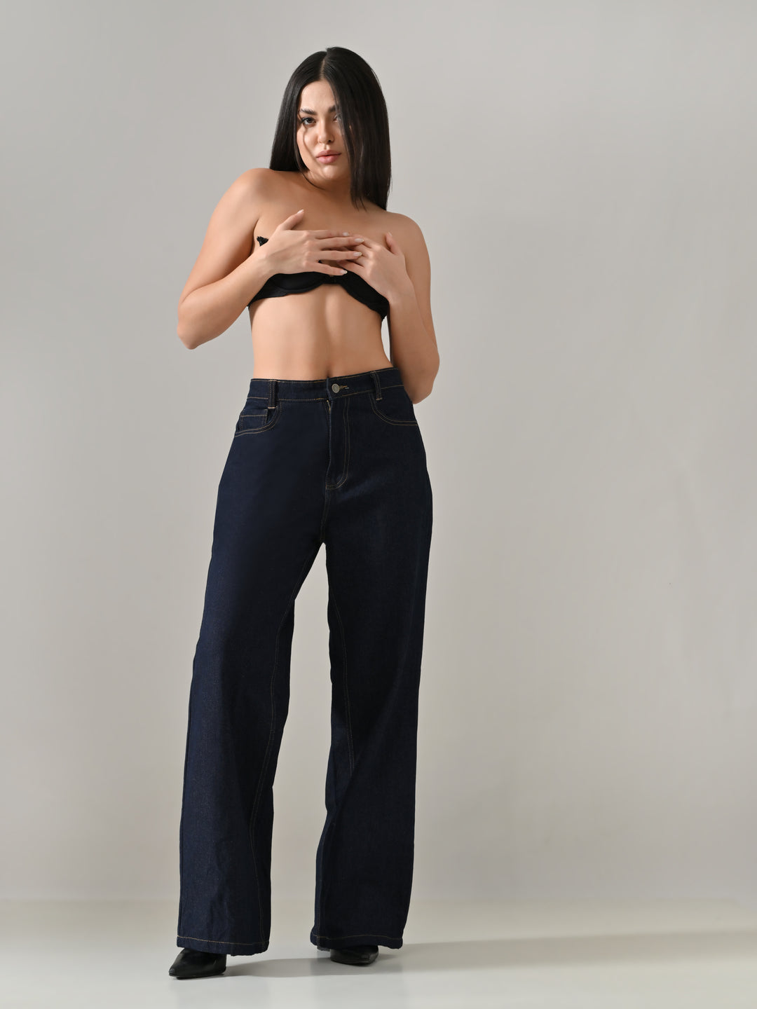 HARVEY NON-WASH DENIM PANTS (BLUE)