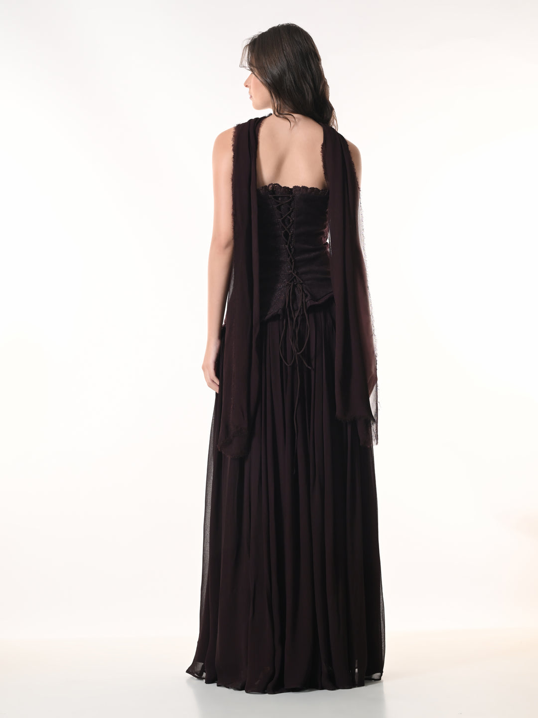 MAE Indo Western Skirt Set (Wine)