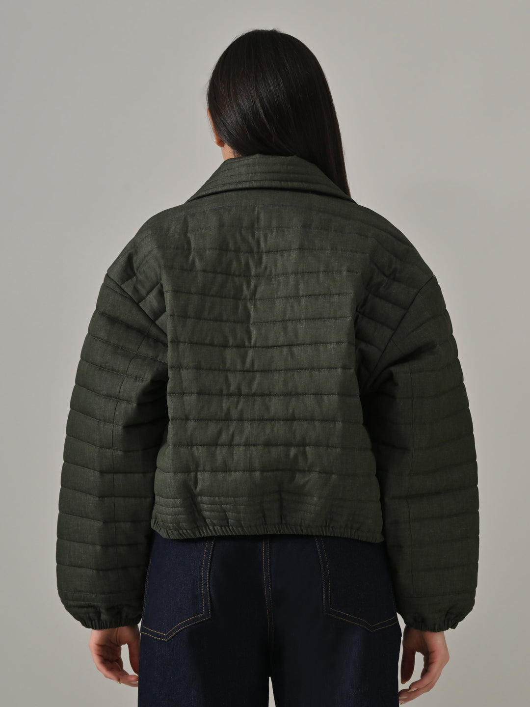 Ever – Forest Green Puffer Jacket