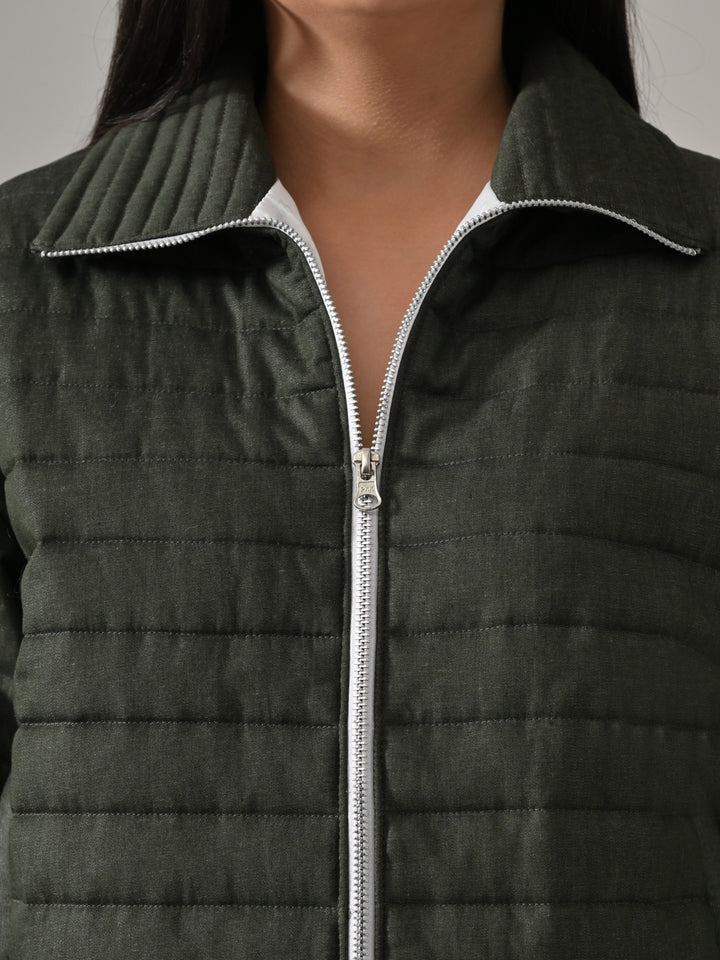 Ever – Forest Green Puffer Jacket