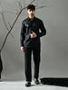Regular Fit Jacquard Shirt (Black)