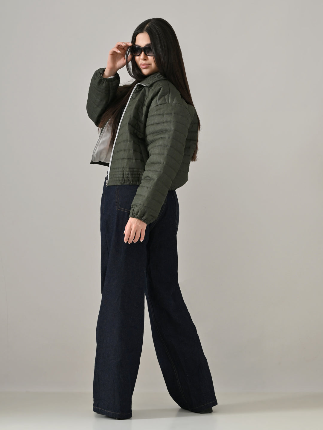 Ever – Forest Green Puffer Jacket