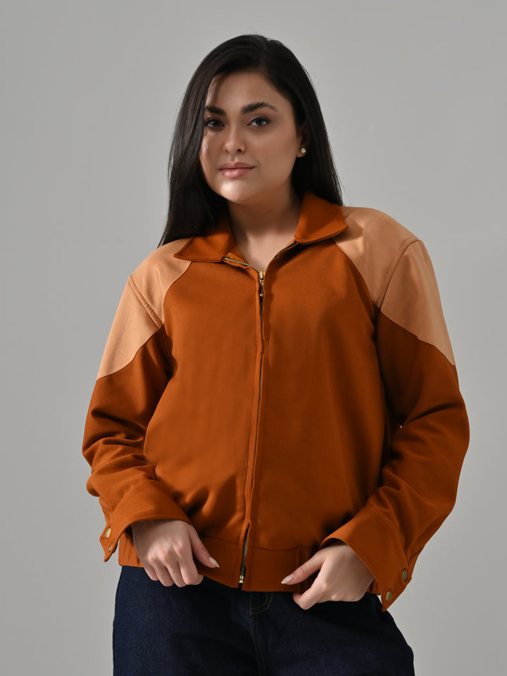 Lake – Mustard Suede Faux-Leather Jacket