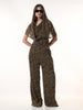 Mysha Leopard Print Co-Ord Set (Brown)