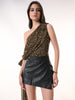 Mysha Leopard Print One-Shoulder Top