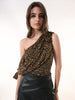 Mysha Leopard Print One-Shoulder Top