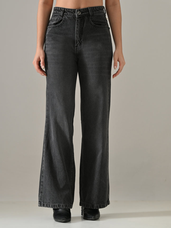 ASH STATEMENT BACK POCKET DENIM PANTS (GREY)