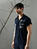 Regular Fit Italian Crepe Shirt (Blue)