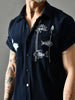 Regular Fit Italian Crepe Shirt (Blue)