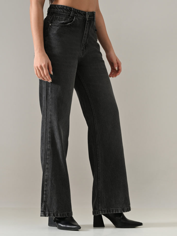 ASH STATEMENT BACK POCKET DENIM PANTS (GREY)