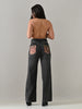ASH STATEMENT BACK POCKET DENIM PANTS (GREY)