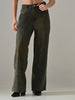 STONE WASH DENIM PANTS (GREEN)