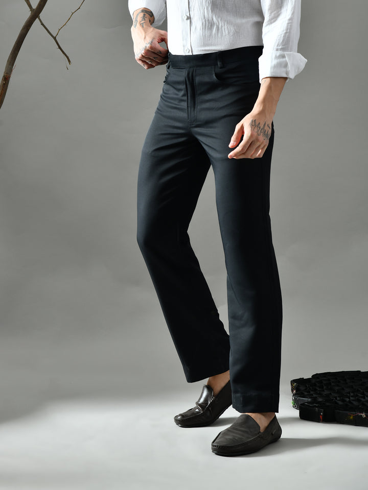Regular Fit Twill Pants (Black)