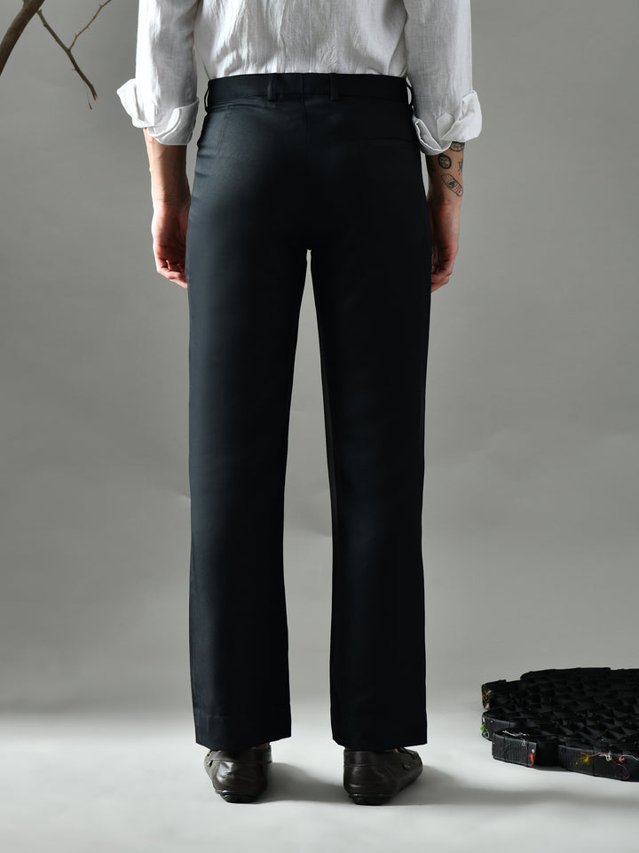 Regular Fit Twill Pants (Black)