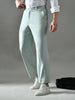 Regular Fit Crepe Trousers (Pista Green)