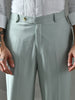 Regular Fit Crepe Trousers (Pista Green)