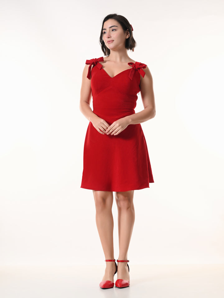 Hiya Red Banana Sandwash Dress