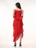 Celeste Red Georgette Western Dress