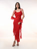 Celeste Red Georgette Western Dress