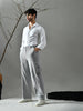 Regular Fit Corduroy Cargo Pants (Light Grey)