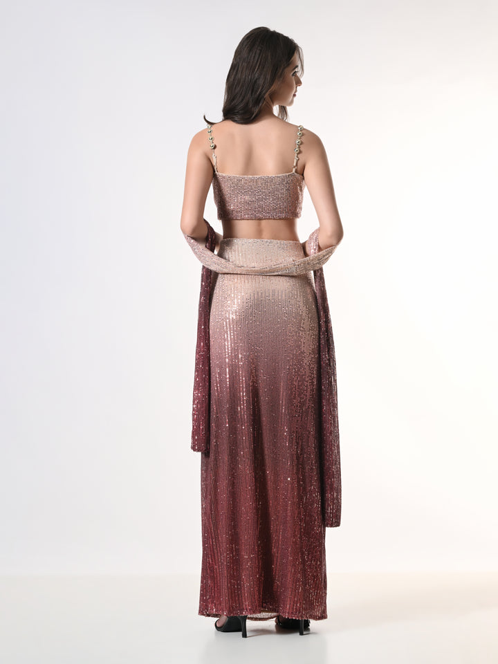 LYANA Shimmer Ombre Co-Ord Set