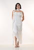Celeste white Georgette Western Dress