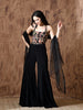Kesha Indo-Western Crepe Sharara Set (Black)