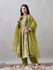 Draya Cambric Kurta Set in (Lime)