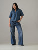 ENNIS OVERSIZED TOP (DENIM BLUE)