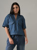 ENNIS OVERSIZED TOP (DENIM BLUE)