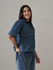 ENNIS OVERSIZED TOP (DENIM BLUE)