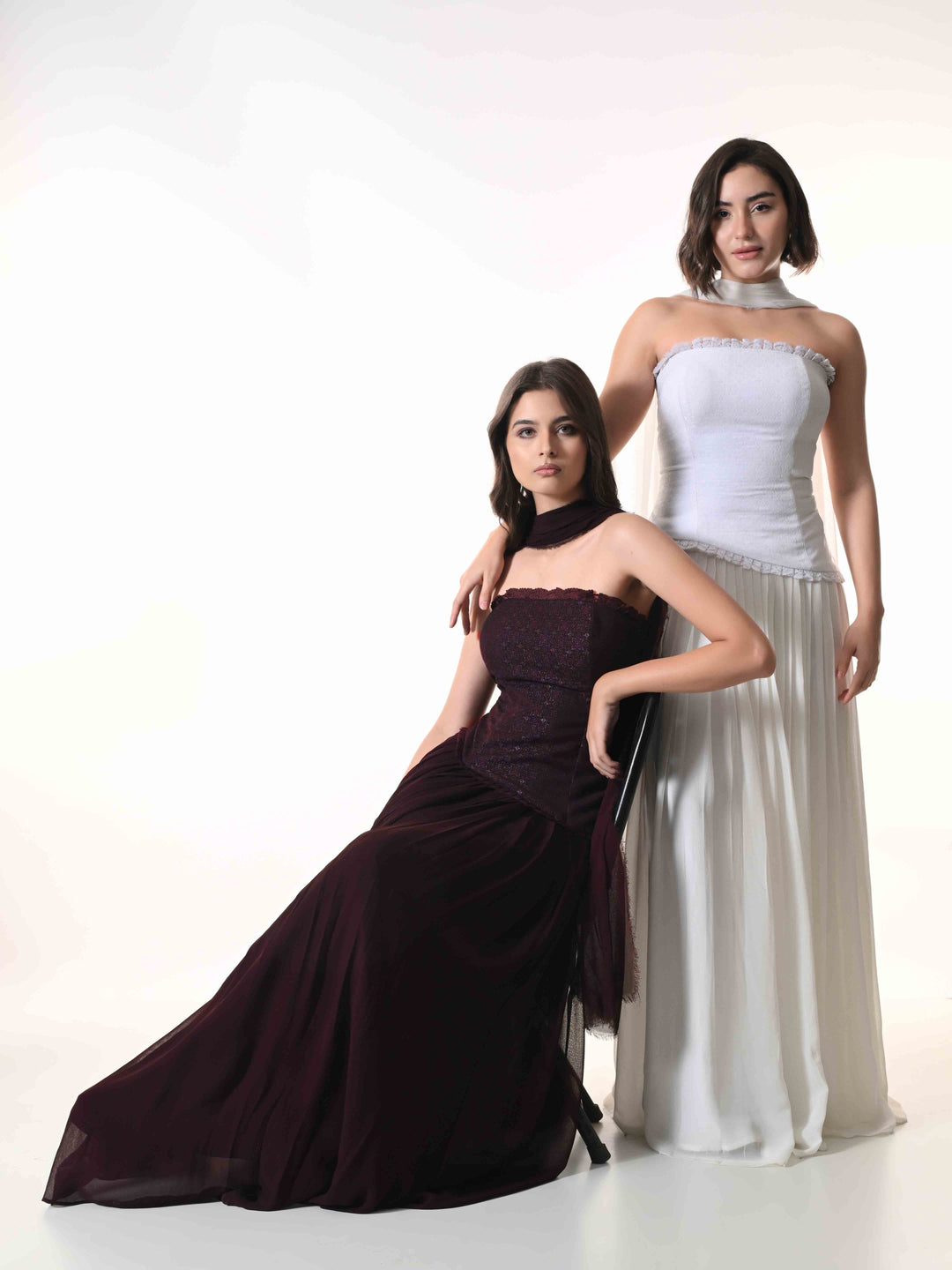 Mae, Indo Western Skirt Set (Wine)