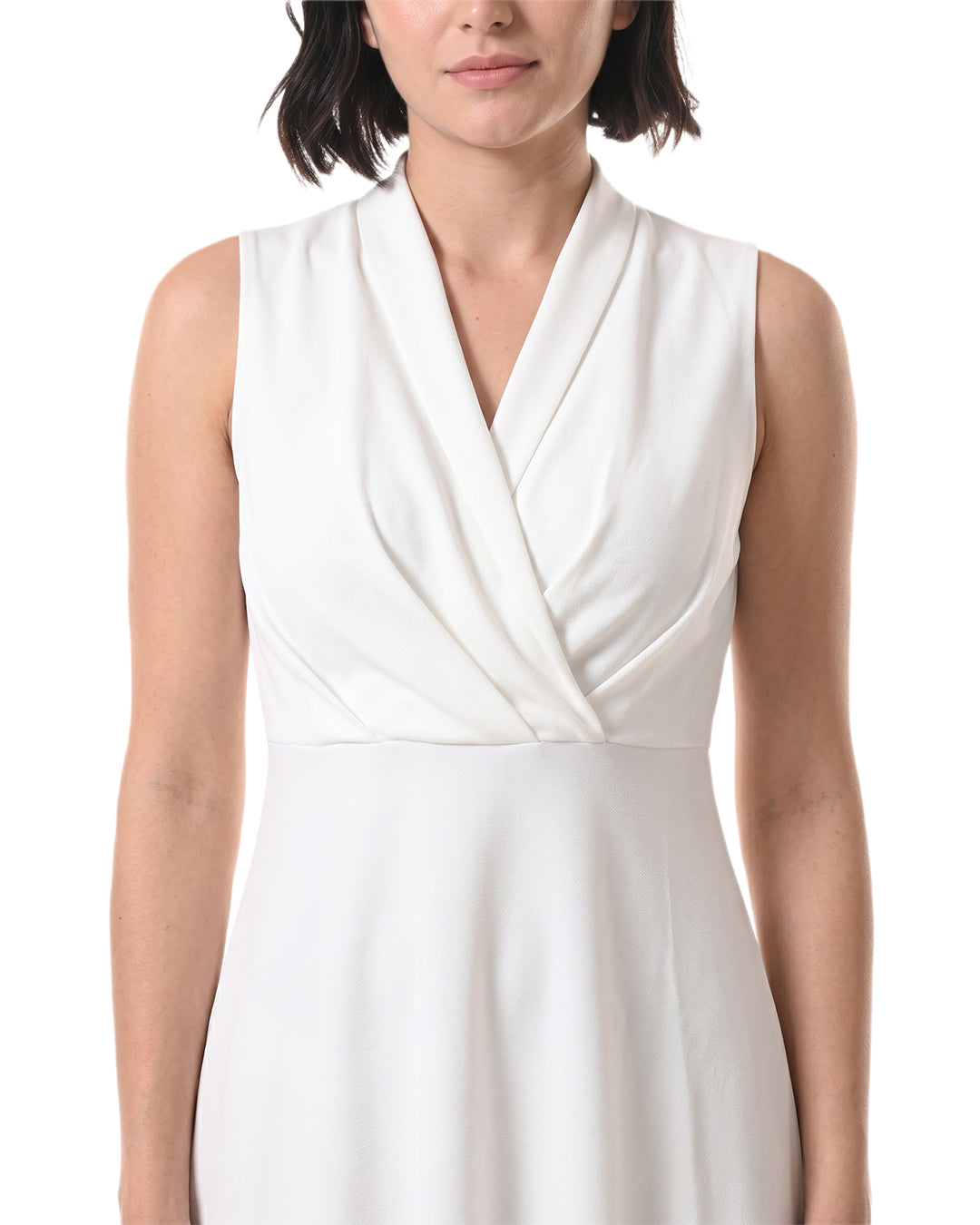DOVE, GORGETTE, Party Wear Dress (Off-White)