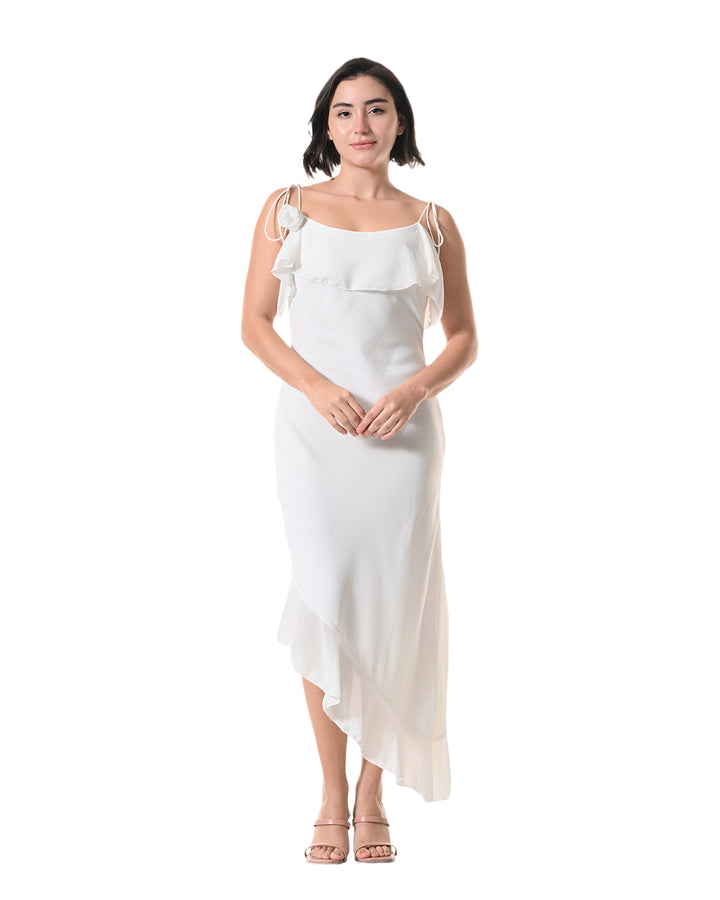 CELESTE white Georgette Western Dress