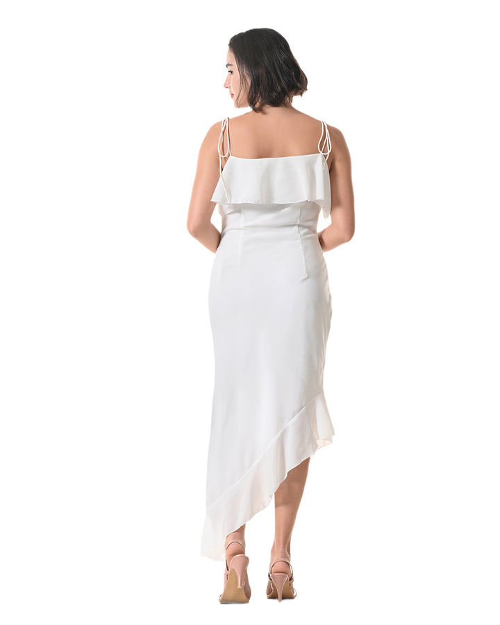 CELESTE white Georgette Western Dress
