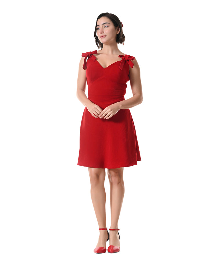 HIYA Red Banana Sandwash Dress