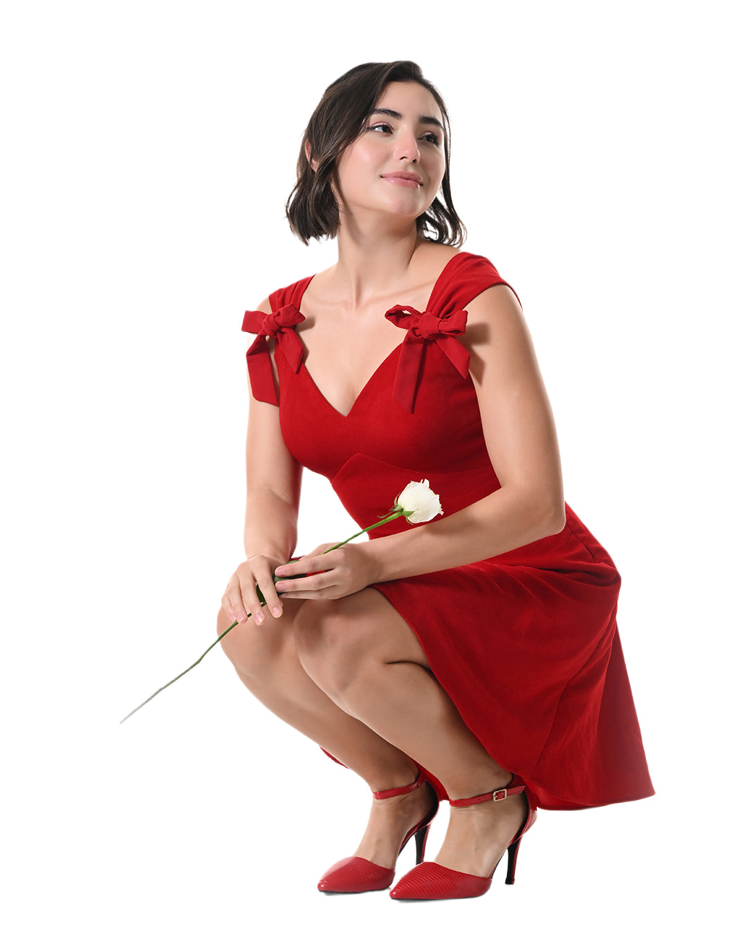 HIYA Red Banana Sandwash Dress