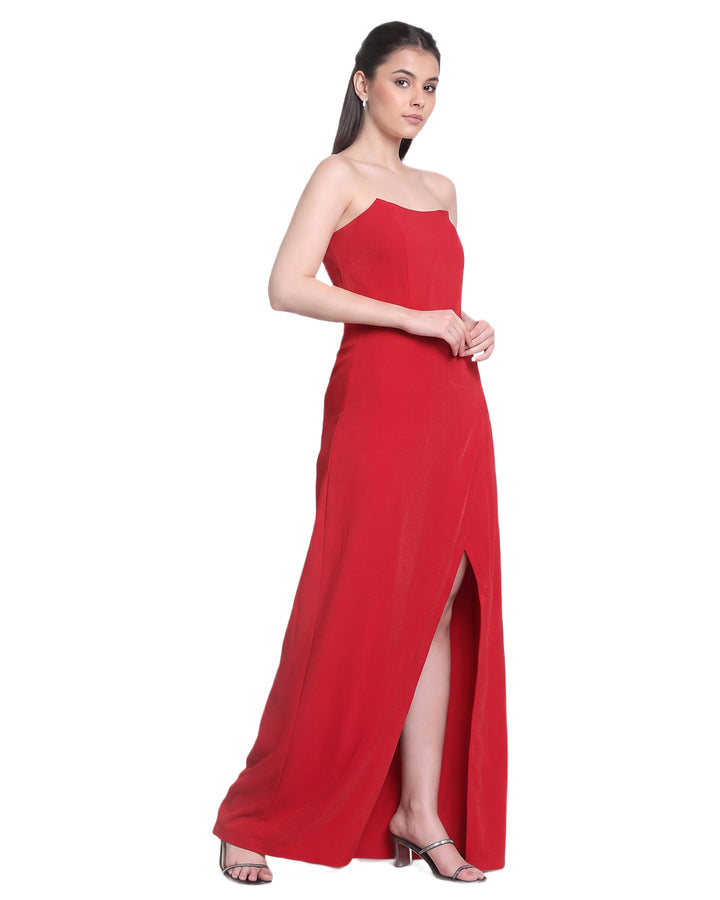 SHERYL, Western Wear Dress (Ruby Red)