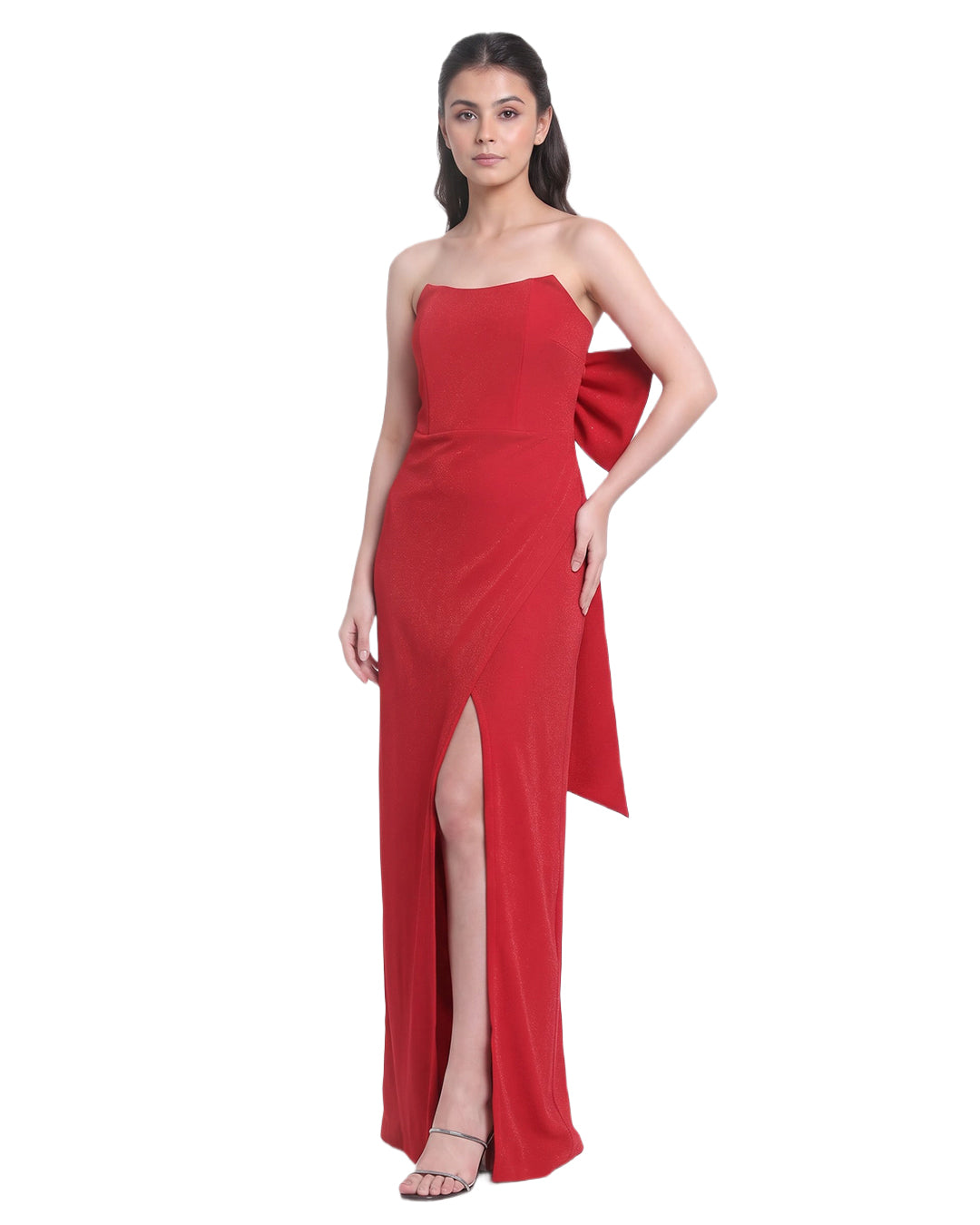 SHERYL, Western Wear Dress (Ruby Red)
