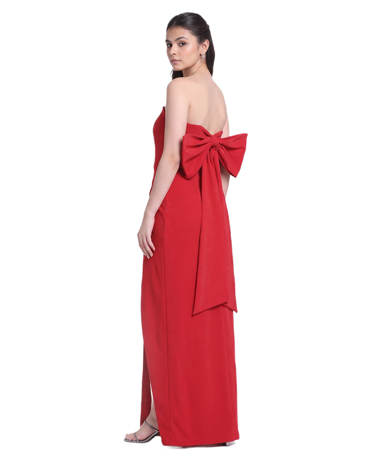 SHERYL, Western Wear Dress (Ruby Red)