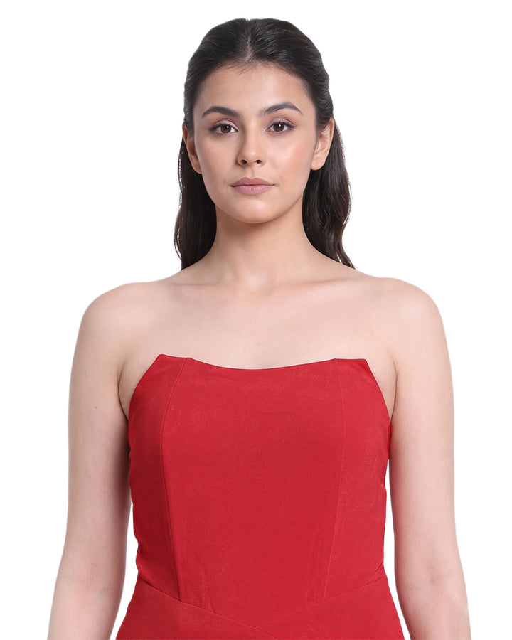 SHERYL, Western Wear Dress (Ruby Red)