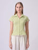 LACY GINGHAM CHECK SHIRT (Green)