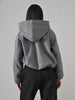 LIGHT GREY DRILL FELT CROP OVERSIZED JACKET (LIGHT GREY)