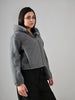 LIGHT GREY DRILL FELT CROP OVERSIZED JACKET (LIGHT GREY)