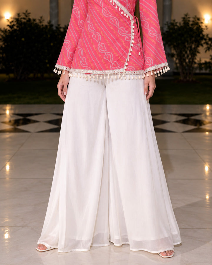 Kiara, Bandhani, Indo-Western sharara set (PINK)