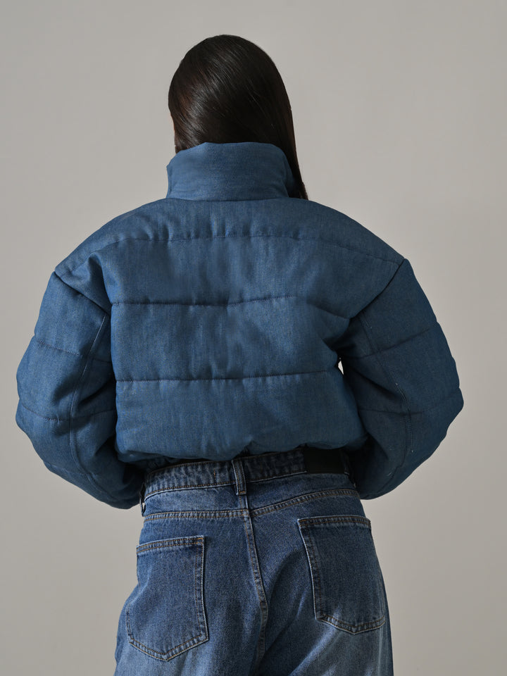 KOVA PUFFER JACKET (BLUE DENIM)